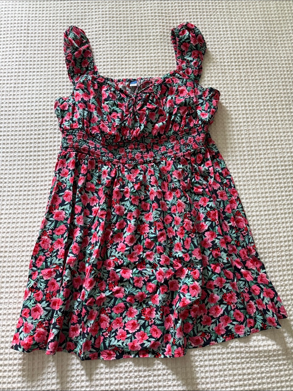 Old Navy Floral Smocked Sundress Top - Pink/Green
